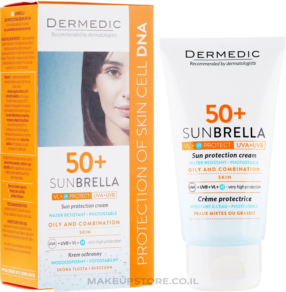 DERMEDIC SUNBRELLA 50 SPF OILY AND COMBINATION SKIN