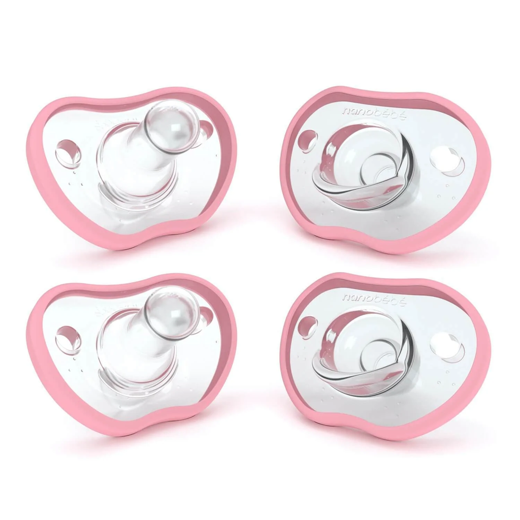 NANOBEBE FLEXY SOOTHERS 0-3M PINK