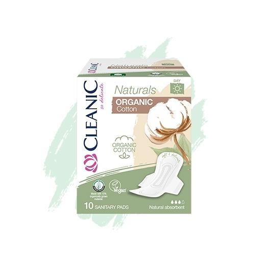 Harper Hygienics Sanitary Cleanic Natural Organic Cotton Day 10 Pcs