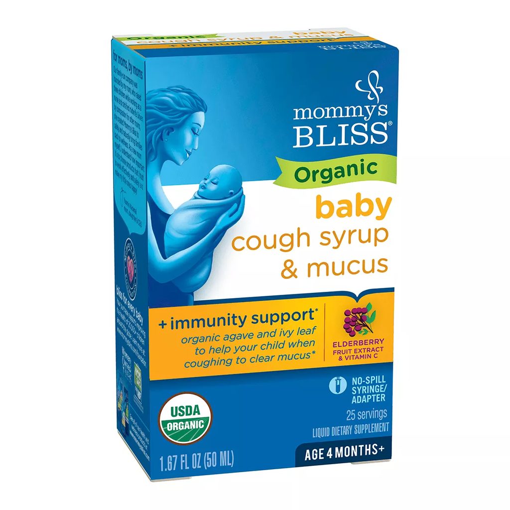 Mommys Bliss Organic Baby Cough Syrup & Mucus Relief + Immunity Boost Day Time 50Ml