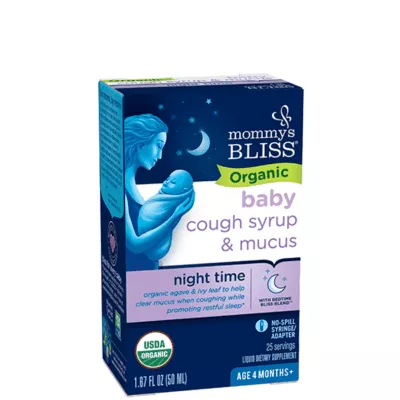 Mommys Bliss Organic Baby Cough Syrup & Mucus Relief Night Time 50Ml