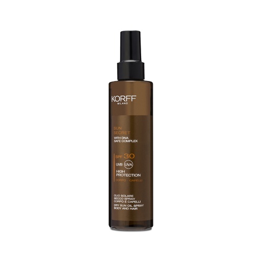 [8050444851852] KORFF SUN SECRET 30 SPF BODY AND HAIR OIL