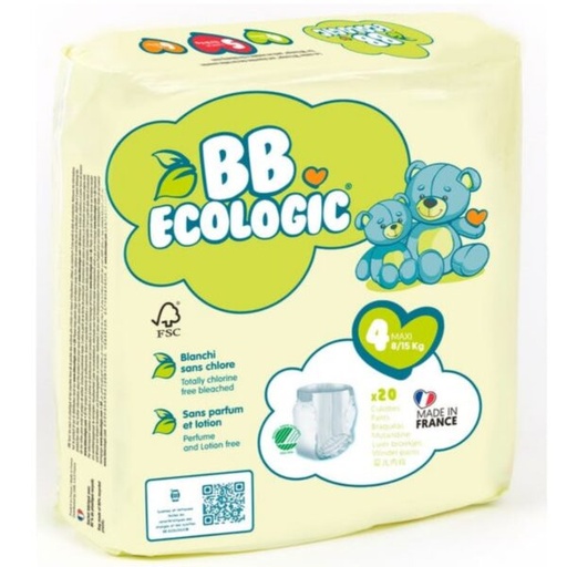 [3526880001168] Bb Ecologic Pants Maxi T4 8-15Kg 20Pcs