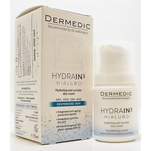 [604-DM-118] Dermedic Hydrain3 Hialuro Anti-Wrinkle Repair Night Cream 55Ml