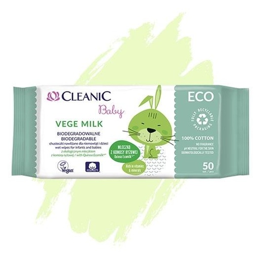 [5900095029694] Harper Cleanic Baby Eco Wet Wipes For Infants And Babies Vege Milk 50 Pcs