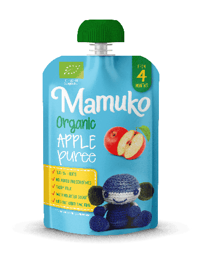 [BIO0012] MAMUKO ORGANIC APPLE PUREE 4+ 100g